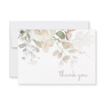 Cartão de nota de agradecimento azul turquesa vint