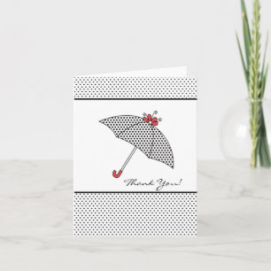 Cartão de Nota de Agradecimento de Guarda-Chuva Pr