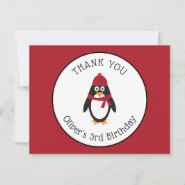 Cartão de Nota de Agradecimento de Pinguim