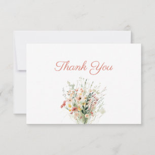 Cartão de Nota de Agradecimento do Buquê de Flores