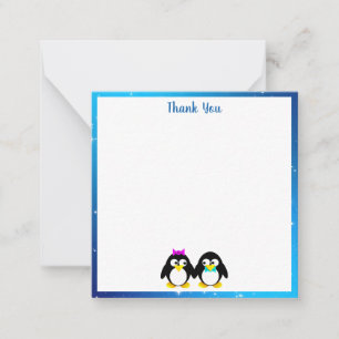 Cartão de Nota de Agradecimento do Casal de Pingui