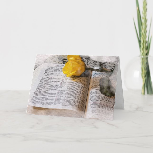 Cartão de Nota de Amor e Fé - 1 Corinthians 13 (Frente)