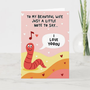 Cartão de Nota de Amor Fofo para Mulher