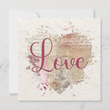 Cartão de Nota de Amor Romântico