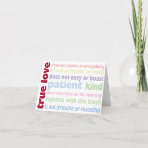 Cartão de Nota de Amor Verdadeiro