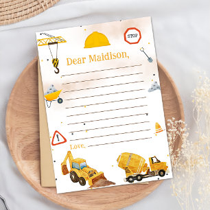 Cartão de Nota de Aniversário do Caminhão de Const