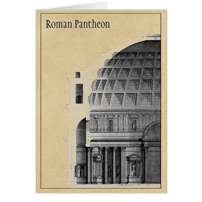 Cartão de Nota de Arquitetura Clássica do Pantheon (Frente)