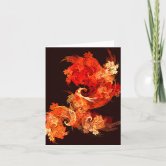 Cartão de Nota de Arte Abstrato
