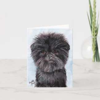 Cartão de Nota de Arte de Cachorro Affenpinscher