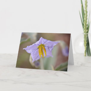 Cartão de Nota de Arte de Flor Selvagem lavanda