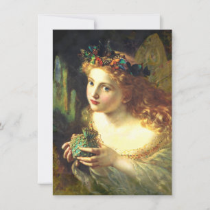 Cartão de Nota de Arte de Pintura de Retrato de Fa