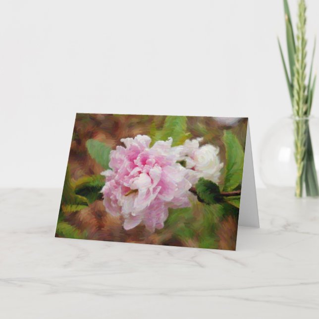 Cartão de Nota de Arte do Blossom Gouache (Frente)