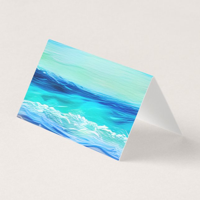 Cartão de Nota de Arte do Mar bonito (Frente)