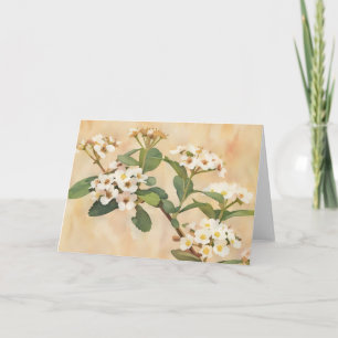 Cartão de Nota de Arte em Estilo Vintage Flor de C