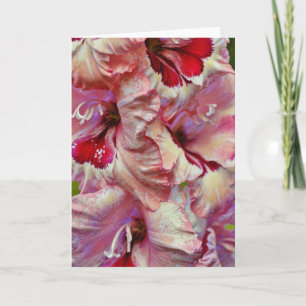 Cartão de Nota de Arte Flor Rosa