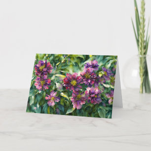 Cartão de Nota de Arte para Jardim de Flores de Wi