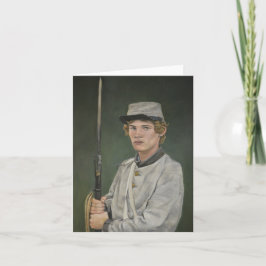 Cartão de Nota de Arte Rebelde Soldado para Guerra