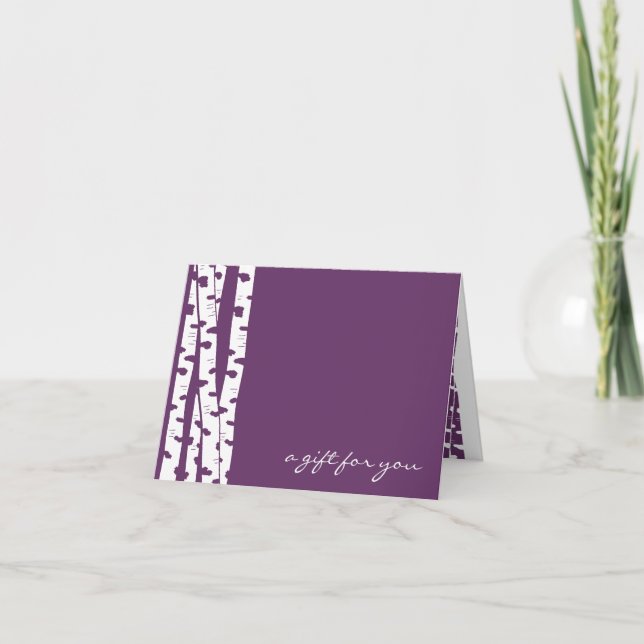 Cartão de Nota de Árvore de Birch para Qualquer Oc (Frente)