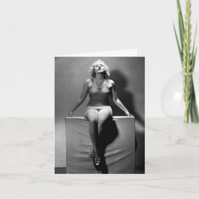 Cartão de Nota de Beleza Balnear Vintage (Frente)