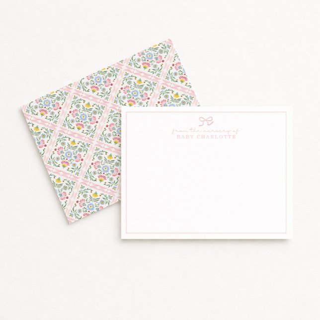 Cartão de Nota de Berçário Scattered Meadow Folk (Criador carregado)