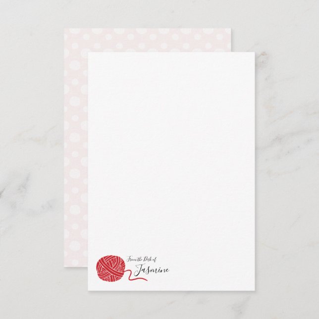 Cartão de Nota de Bola de Arn Vermelho Scarlett (Frente/Verso)