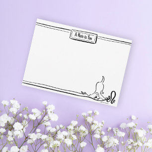 Cartão de Nota de Cachorro Cachorro Personalizado