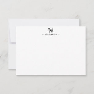 Cartão de Nota de Cachorro de Cachorro Personaliza