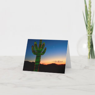 Cartão de Nota de Cactus de Natal