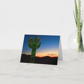 Cartão de Nota de Cactus de Natal