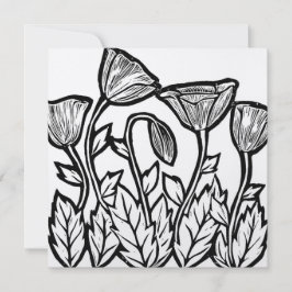 Cartão de Nota de Campo de Poppies