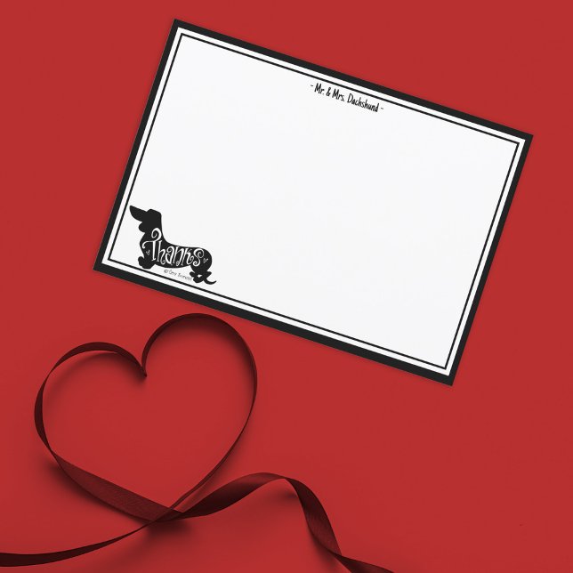 Cartão de Nota de Cão Cachshund Cujo Agradecimento (Criador carregado)