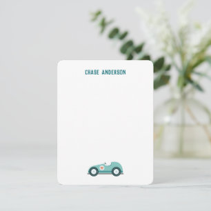 Cartão de Nota de Carro de Corrida Personalizado p