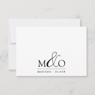Cartão de Nota de Casal Monograma Ampersand