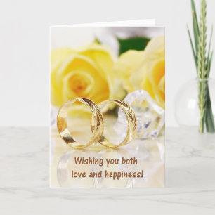 Cartão de Nota de Casamento "Amor e Felicidade"