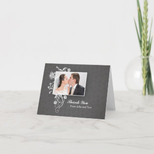 Cartão de nota de casamento elegante e bonito