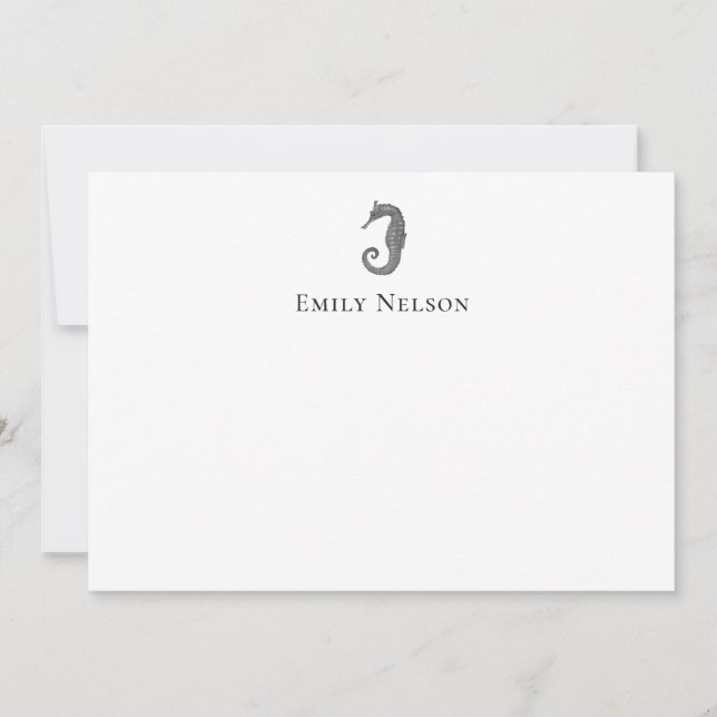 Cartão de Nota de Cavalo-Costeiro Personalizado (Frente)