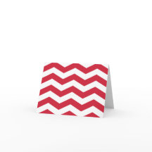 Cartão de Nota de Cherry e White Chevron - VAZIO