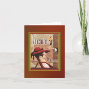 Cartão de Nota de Chocolate Francês