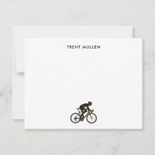 Cartão de Nota de Ciclista Personalizado