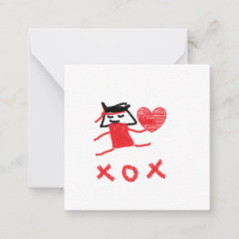 Cartão de Nota de Dia dos Namorados de Fungos 