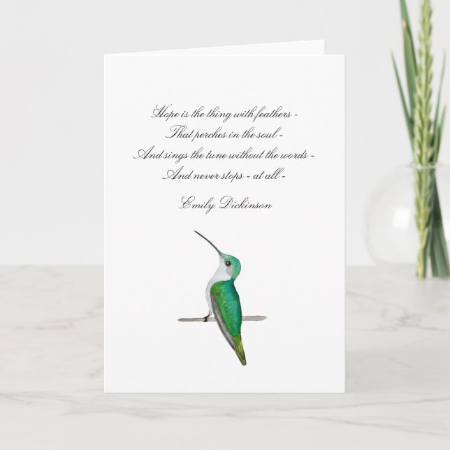 Cartão de Nota de Emily Dickinson (Frente)