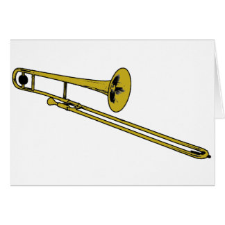 Cartão de Nota de Engrenagens Trombone (paisagem)