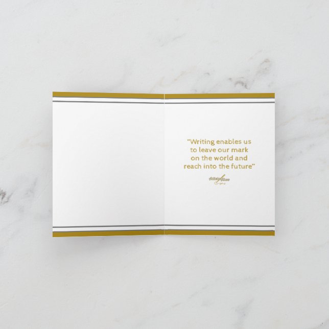 Cartão de Nota de Escritor da Poeta Adiela Akoo (Interior)