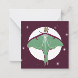 Cartão de Nota de Estilo de Cartão Postal Luna Mot