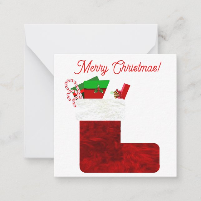 Cartão de Nota de Estoque de Natal 3 (Frente)