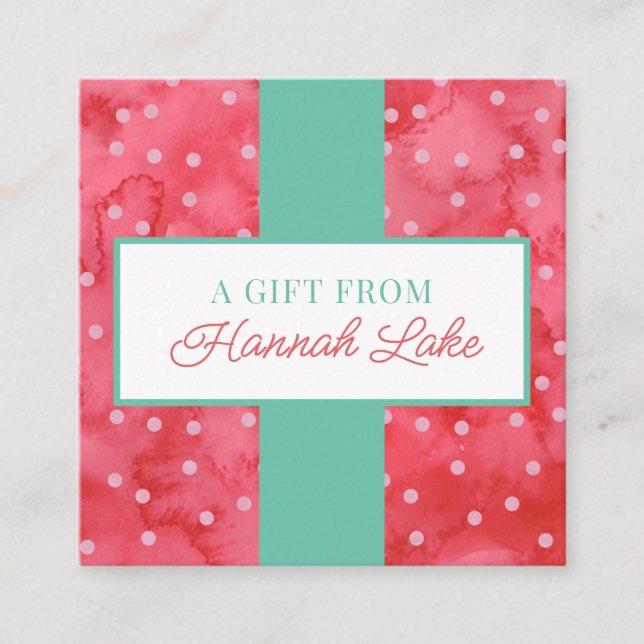 Cartão de Nota de Feriado de Bolinhas para Meninas (Frente)