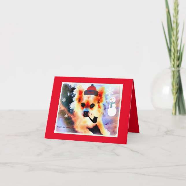 Cartão de nota de feriado retrato de Murphy (Frente)