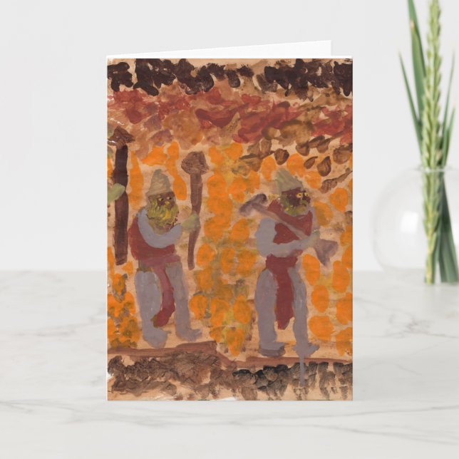 Cartão de nota de figuras bordadas misteriosas (Frente)