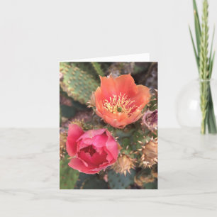 Cartão de Nota de Flor de Cactus