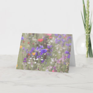 Cartão de Nota de Flores Selvagens